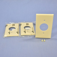 3 Cooper Ivory Standard 1-Gang 1.406" Thermoplastic UNBREAKABLE Single Receptacle Wallplate Outlet Covers 5131V