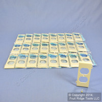 25 Leviton Ivory UNBREAKABLE Receptacle Outlet Device Center Panel Sectional Cover Wallplates PSC8-I