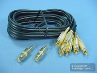 Leviton 6 Ft Video Stereo Audio Dubbing Coaxial Patch Cable GOLD C5822-GO