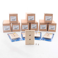 50 Leviton Decora Ivory 6-Wire DUAL Phone Jack Wallplates C2647-I