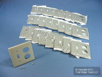 25 Leviton Gray UNBREAKABLE Switch/Outlet Wallplate Receptacle Cover Switchplates 80705-GY