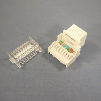 Cooper White Cat5e Snap-In Modular Data Jack 110 Style 8-Position RJ45 5546-5EW