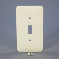 Mulberry Princess White 1-Gang Painted Metal Toggle Switch Cover Wallplate Standard Switchplate 76071