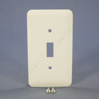 Mulberry Princess White 1-Gang Painted Metal Steel Switch Cover Toggle Wallplate Standard Switchplate 76071