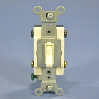 Leviton Almond 4-WAY COMMERCIAL Quiet Toggle Wall Light Switch 15A Bulk 54504-2A