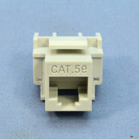 Cooper Aspire White Satin (Pale Gray) Cat5e Snap-In Modular Jack 110 Style 8-Position 9557WS