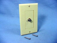 Leviton Ivory Decora Cable Jack Wallplate Coaxial Video F-Type Connector 40981-ID