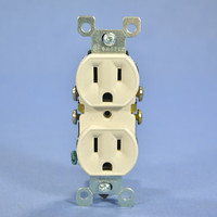 Leviton Light Almond Duplex Receptacle Outlet 15A 125V NEMA 5-15R Bulk 5320-T