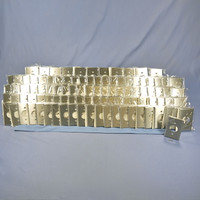 100 Cooper Wiring Devices Stainless Steel Receptacle Wallplate Single Outlet Covers 1.40" 93091