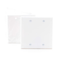 2 Leviton White RESIDENTIAL 2-Gang Blank Cover Wallplates Box Mount 88025