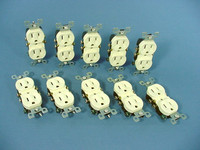 10 Leviton Residential Almond Duplex Receptacle Outlets 5-15R 15A 125V 5320-AMP