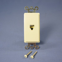 Eagle Almond Flush Mount 4-Conductor Decorator Voice/Data Modular Wall Jack 3560-4A