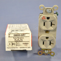 Pass & Seymour Gray ISOLATED GROUND Outlet Receptacle 20A IG6300-GRY