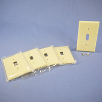 5 Eagle Ivory RESIDENTIAL 1-Gang Switch Plate Cover Standard Thermoset Wallplates 2134V
