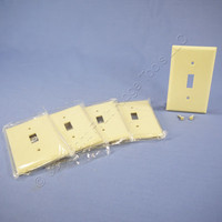 5 Eagle Ivory RESIDENTIAL 1-Gang Switch Plate Cover Standard Thermoset Wallplates 2134V