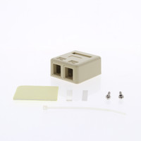 New Eagle Ivory Commercial Grade 2-Port Surface Mount Office Box 110 Style 5532V