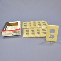 10 Cooper Ivory RESIDENTIAL 1-Gang Outlet Cover Duplex Receptacle Wallplates 2132V