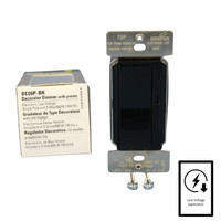 Cooper DEVINE Black Low Voltage Electronic Dimmer Control Switch 600W DE06P-BK