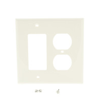 Leviton Midway Light Almond Duplex Outlet Cover Decora Rocker Switch GFCI Wallplate PJ826-T