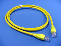 Leviton Yellow 5' Cat 6+ Extreme Ethernet LAN Patch Cord Cable Cat6 Plus 5 Ft 62460-5Y