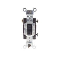 Leviton Brown COMMERCIAL Grade 3-Way Toggle Wall Light Switch Non-Grounding 15A 120/277VAC 5503