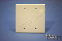 Leviton Lt Almond 2-Gang Blank MIDWAY Wallplate Thermoset Plastic Cover 80525-T