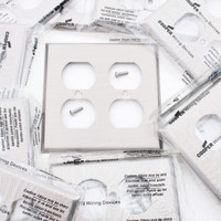 10 Cooper Stainless Steel 2-Gang Duplex Receptacle Wallplate Outlet Covers 93102