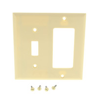 Cooper Ivory Decorator GFCI Switch Cover Receptacle Thermoset Plastic Wallplate Switchplate 2153V