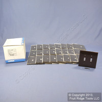 25 Leviton Brown 2-Gang Midway UNBREAKABLE Toggle Switch Cover Wallplates PJ2