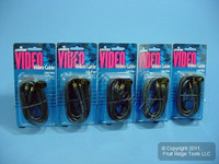 5 Leviton 6' AV Audio Video Cables GOLD RCA Plugs C5852-6GO