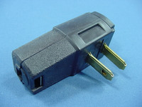 Leviton SIDE MOUNT RIGHT ANGLE Easy-Wire Plug 15A 1-15P Non-Polarized 321 Bagged