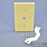Leviton Ivory 1-Gang Phone Cable Box Mount Wallplate Telephone .407/.625" 86018