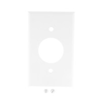 Leviton White 1.406" Receptacle 1G Wallplate Single Outlet Plastic Cover 88004