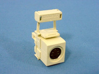 Leviton Ivory QuickPort 4-Pin S-Video Jack 110 Termination Cat 5 5e 6 40734-SVI