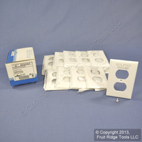 10 New Unbreakable Leviton White ISOLATED GROUND Receptacle Wallplates 80703-IGW