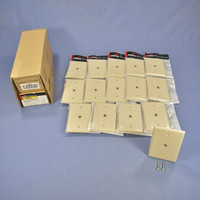 15 Cooper Ivory Mid-Size Flush Mount 4-Wire Telephone Jack Wallplates 3533-4V