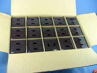 600 General Electric 2-Gang Brown Unbreakable Nylon Toggle Switch Wall Plates Covers w/o Mounting Screws WD9350977