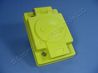 New Leviton Yellow Wetguard Flip Cover for 20A Locking Receptacle Outlets 60W04