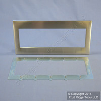 Leviton Stainless Steel Acenti 5G Screwless Snap-On Outlet Switch Wallplate ACWM5-STS