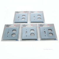 5 Leviton BLUE UNBREAKABLE Switch/Outlet Wallplate Receptacle Covers Switchplate 80705-BU