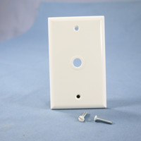 Cooper White Telephone Coaxial Cable Thermoset Wallplate Cover .375" Hole 2128W