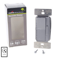 Cooper DEVINE Gray Low Voltage Electronic Dimmer Control Switch 600W DE06P-GY