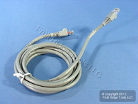 Leviton Gray Cat 6+ 7 Ft Ethernet LAN Patch Cord Network Cable Booted Cat6+ AG600-7S