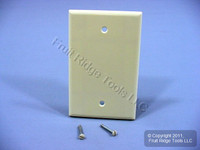 New Leviton Almond 1-Gang Blank MIDWAY Box Mount Plastic Wallplate Cover 80514-A