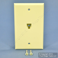 Leviton Almond 4-Wire Phone Jack Wallplate RJ11 Modular Telephone C0249-A