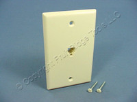 Leviton Almond Type 625B4 Telephone 4-Wire Phone Jack Wallplate Cover 4625B-44A