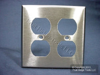 Leviton Stainless Steel 2-Gang Receptacle Wallplate Duplex Outlet Cover 84016