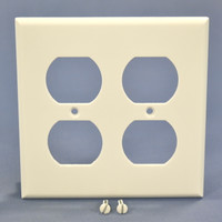 Cooper Electric White RESIDENTIAL 2-Gang Receptacle Wallplate Outlet Cover 2150W