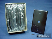 10 Leviton Brown 1-Gang Phone Cable Wallplates Telephone .625" Box Mount 85017