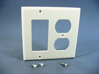 Cooper White Decorator GFCI GFI & Duplex Receptacle Thermoset Wallplate Outlet Cover 2157W